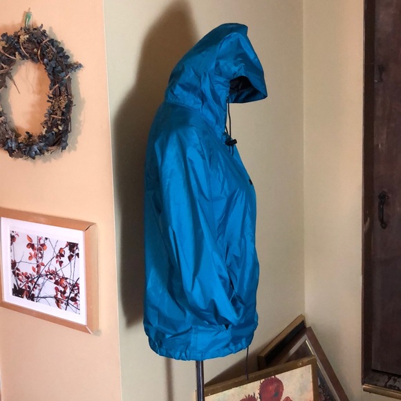 Vintage EMS Windbreaker Waterproof GORE-TEX Blue Green Classic Outdoor Parka - Picture 4 of 13